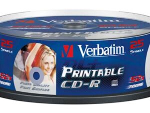 CD-R MEDIJ VERBATIM 25PK CB PR 52X 700MB na pos. non-wide PRINTABLE