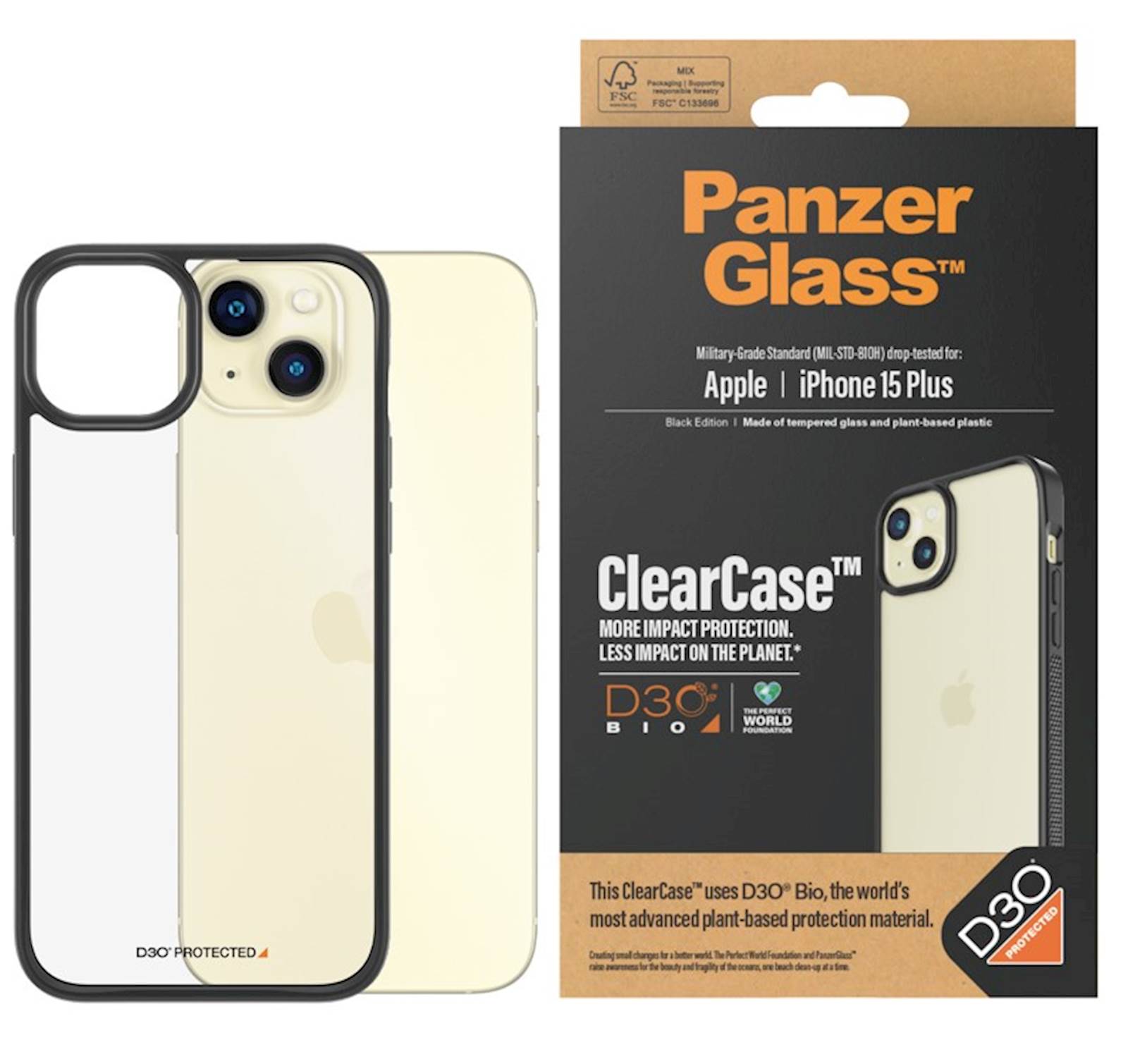 Providni okvir PG ClearCase iPhone 15 Plus